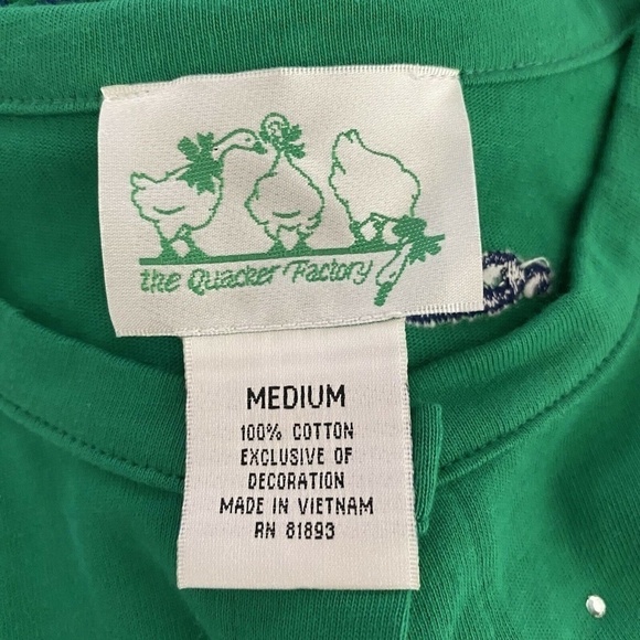 Quacker Factory Womens Cardigan Nautical Green M - Picture 6 of 6